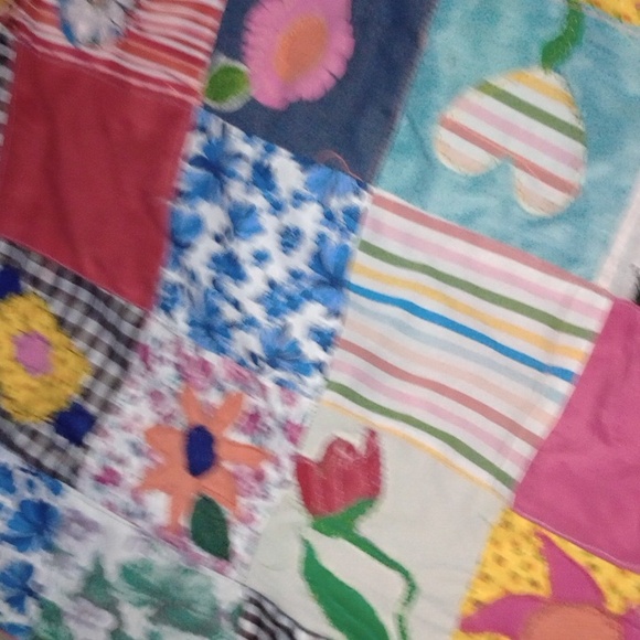 Flower patchwork blanket - Picture 5 of 6